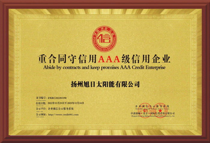 重合同守信用AAA級信用企業(yè)